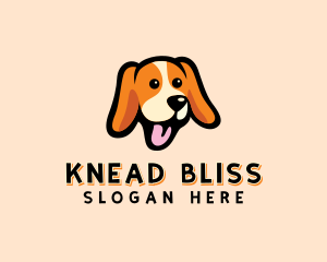 Happy Beagle Puppy Dog logo design