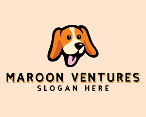 Happy Beagle Puppy Dog logo design