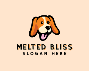 Happy Beagle Puppy Dog logo design