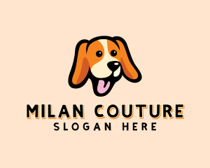 Happy Beagle Puppy Dog logo design