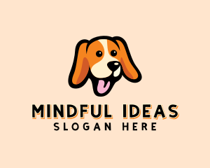 Happy Beagle Puppy Dog logo design