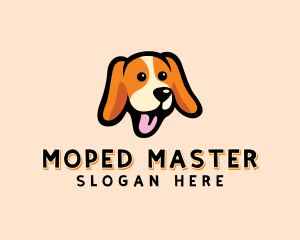 Happy Beagle Puppy Dog logo design