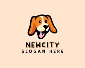 Happy Beagle Puppy Dog logo design