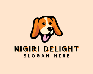 Happy Beagle Puppy Dog logo design