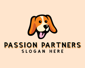 Happy Beagle Puppy Dog logo design