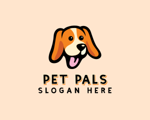 Happy Beagle Puppy Dog logo design