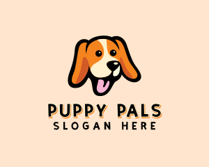 Puppy - Happy Beagle Puppy Dog logo design