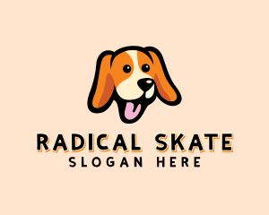 Happy Beagle Puppy Dog logo design