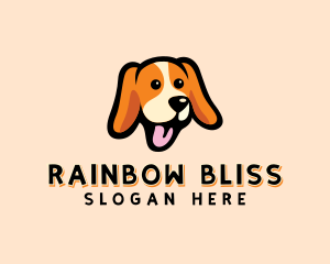 Happy Beagle Puppy Dog logo design