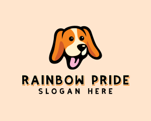 Happy Beagle Puppy Dog logo design