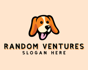 Happy Beagle Puppy Dog logo design