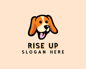 Happy Beagle Puppy Dog logo design