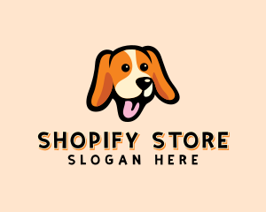 Happy Beagle Puppy Dog logo design