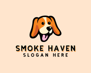 Happy Beagle Puppy Dog logo design