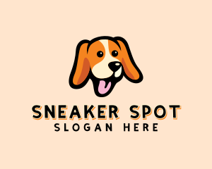 Happy Beagle Puppy Dog logo design