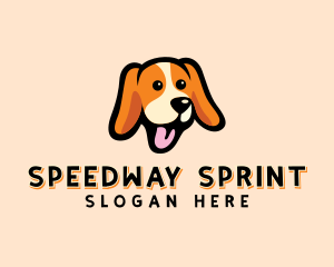 Happy Beagle Puppy Dog logo design