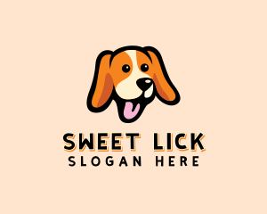 Happy Beagle Puppy Dog logo design