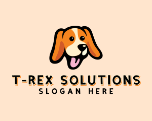 Happy Beagle Puppy Dog logo design