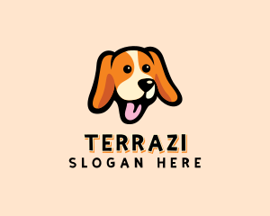 Happy Beagle Puppy Dog logo design