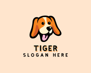 Happy Beagle Puppy Dog logo design