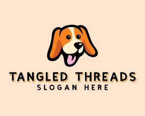 Happy Beagle Puppy Dog logo design