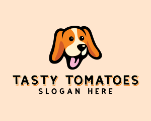 Happy Beagle Puppy Dog logo design