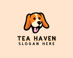 Happy Beagle Puppy Dog logo design