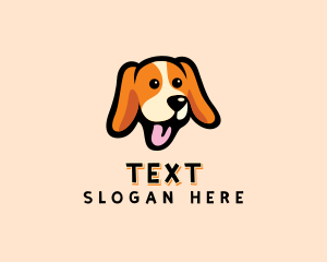 Happy Beagle Puppy Dog logo design