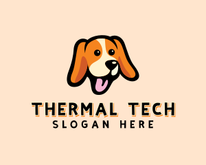 Happy Beagle Puppy Dog logo design