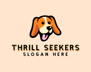 Happy Beagle Puppy Dog logo design