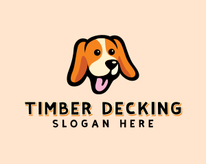 Happy Beagle Puppy Dog logo design