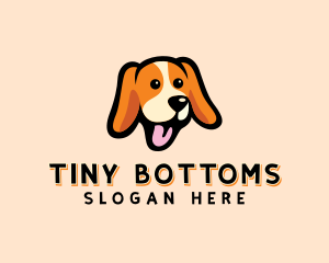 Happy Beagle Puppy Dog logo design