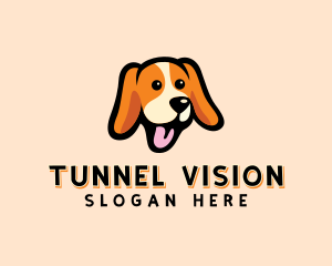 Happy Beagle Puppy Dog logo design