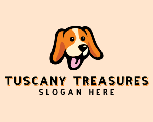 Happy Beagle Puppy Dog logo design