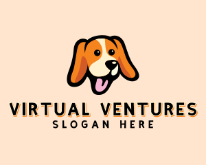 Happy Beagle Puppy Dog logo design