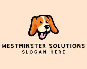 Happy Beagle Puppy Dog logo design