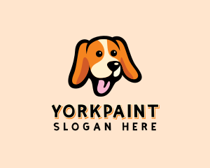 Happy Beagle Puppy Dog logo design