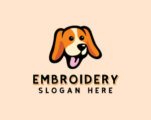 Happy Beagle Puppy Dog logo design