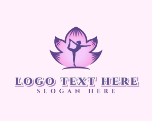 Meditation - Yoga Meditation Lotus logo design