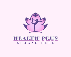 Yoga Meditation Lotus logo design