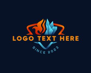 Thermal - Cooling Ice Fire logo design