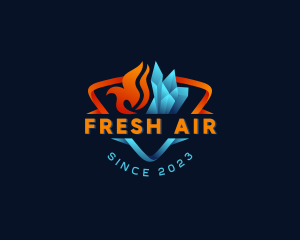 Cooling Ice Fire logo design