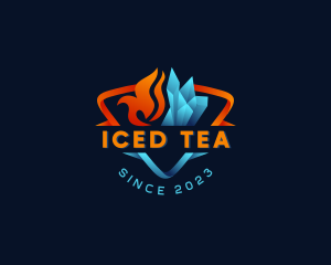 Cooling Ice Fire logo design