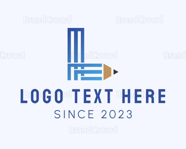 Writing Pencil Letter L Logo