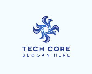 Wave Fan Tech logo design