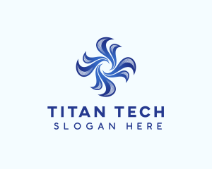 Wave Fan Tech logo design