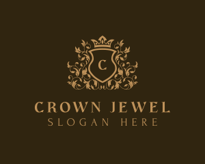 Royalty Crown Shield logo design