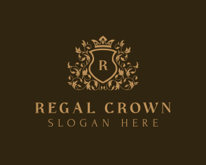 Royalty Crown Shield logo design