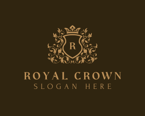 Royalty Crown Shield logo design