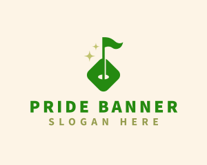 Golf Hole Flag logo design